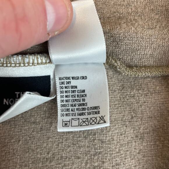 The North Face 1/4 Zip Mens Sz M Pullover Sweater Beige Tan - Picture 5 of 9